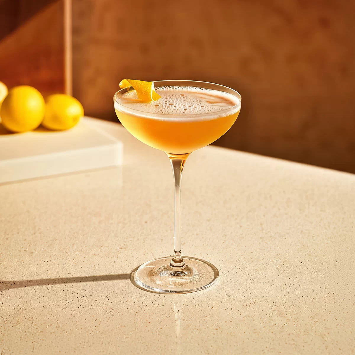 Illustration of a Sidecar cocktail